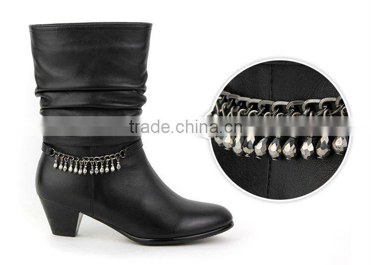 Rubber sole lady shoe boot for your choice