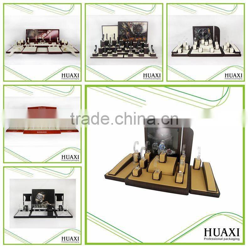 2016 Huaxin Wood Leather Necklace Jewelry Velvet Box Drawer Box