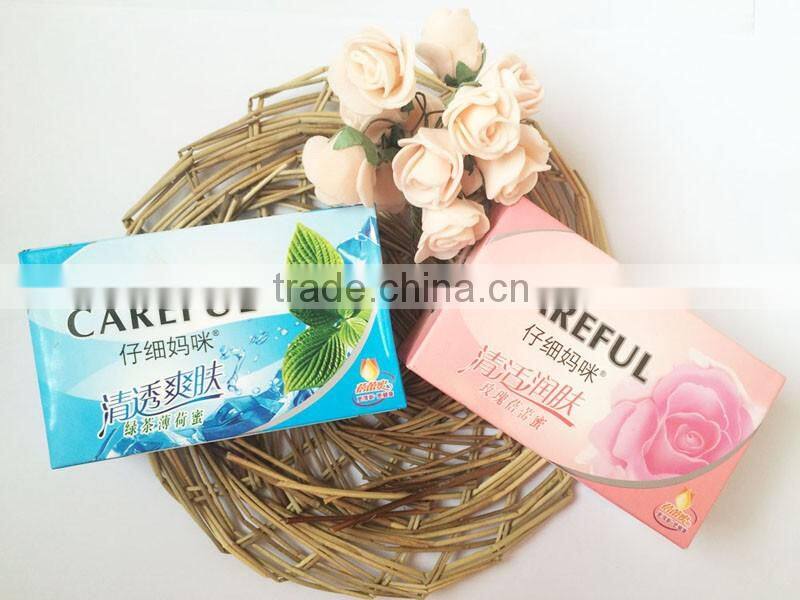Non Transparent Natural Skin Whitening Bath Soap with paper bag