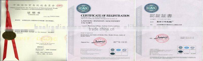 Customized China auto brake discs pad directly factory
