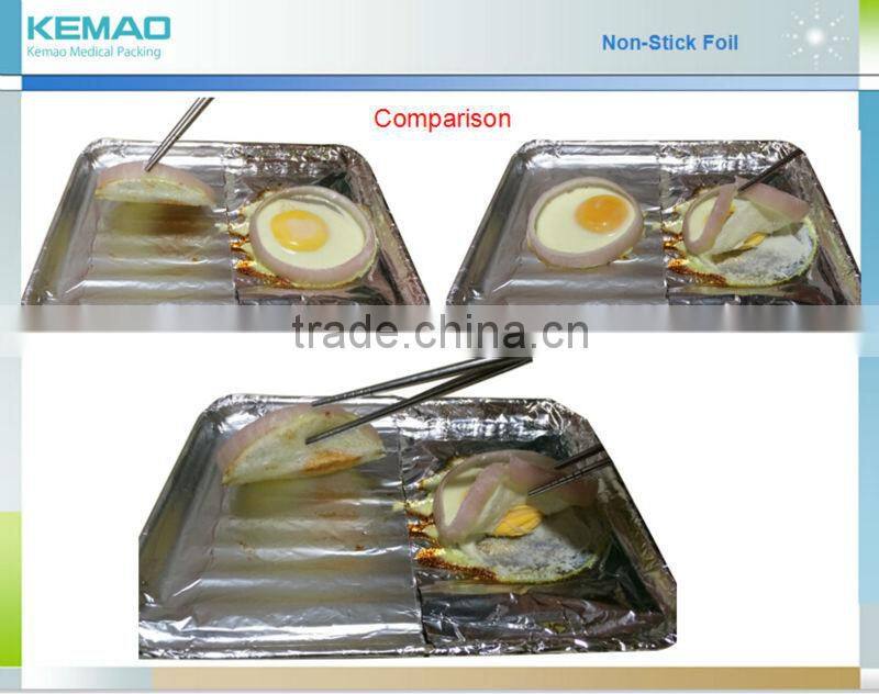 Silicon oil coated aluminum foil roll for barbecue food