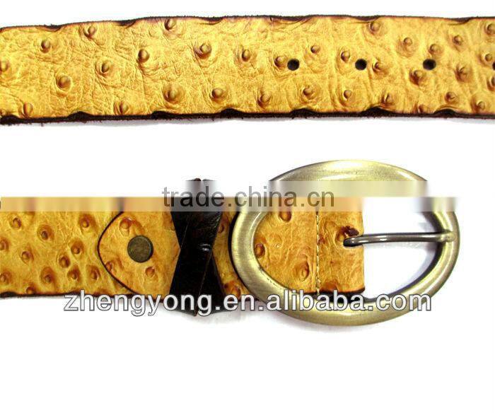 ZY-11191 2014 ostrich belt,leather for belts,leather belt factory