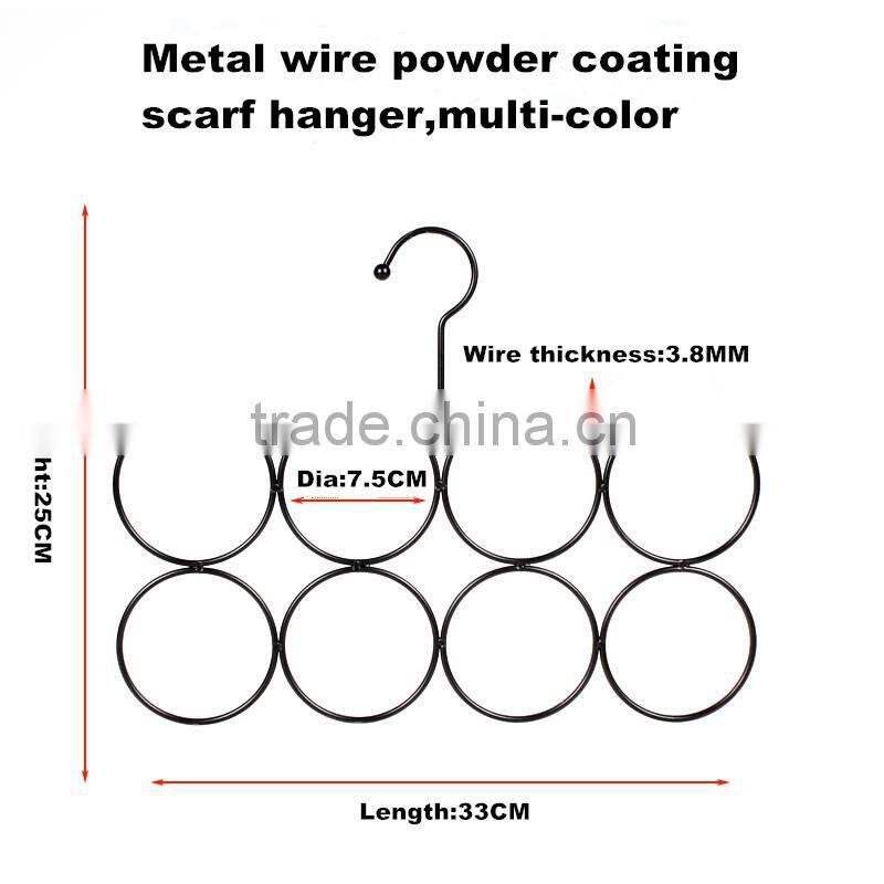 2015 Latest 6 holes Metal wire Powder coating scarf rack