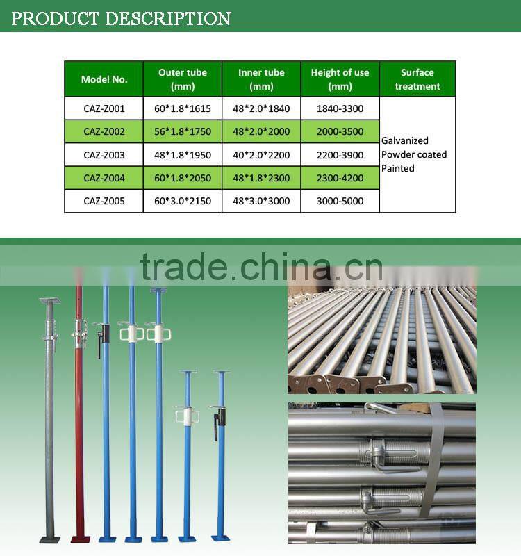 Galvanized Scaffolding Prop Jack Adjustable Base