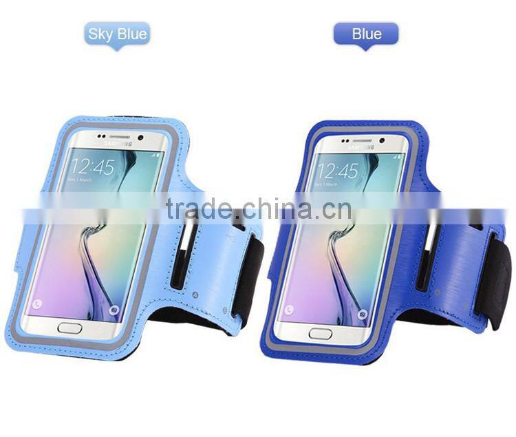 Waterproof Sport Running Armband For Samsung Galaxy S6/S6 Edge Gym Mobile Phone Arm Holder Belt Brush Leather Case