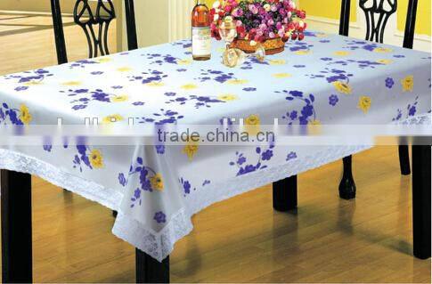 anti-slip table cloth, material EVA, 137*183cm flower printed table cover
