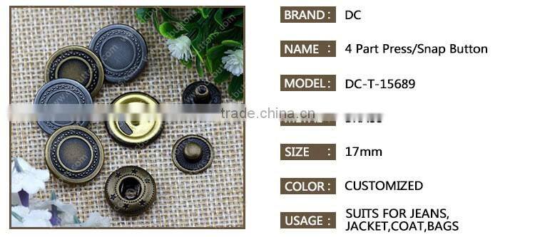SGS Buttons Product Type and Round Shape Spring Snap Button