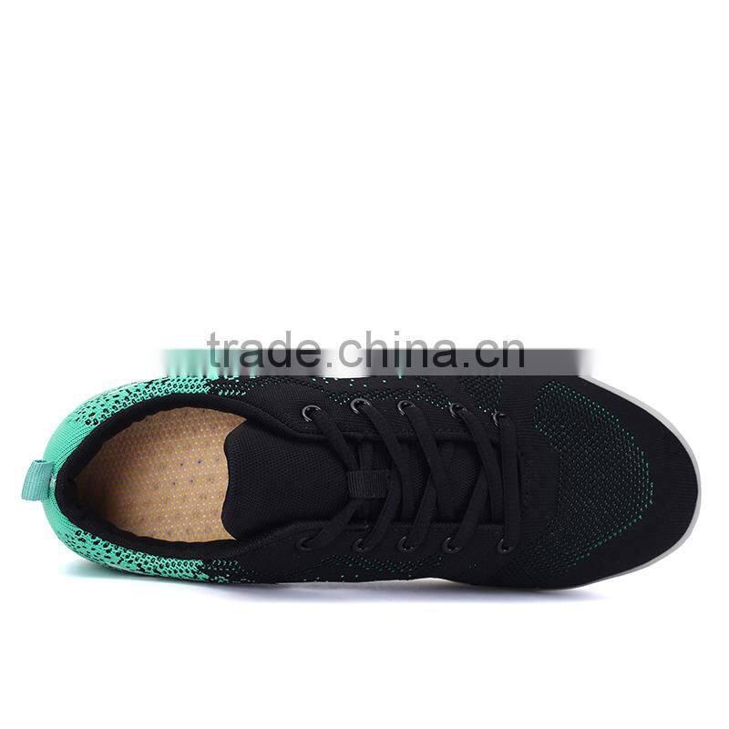 Hot selling led flyknit light sneaker shoes.weave sneaker led light up adult sneaker