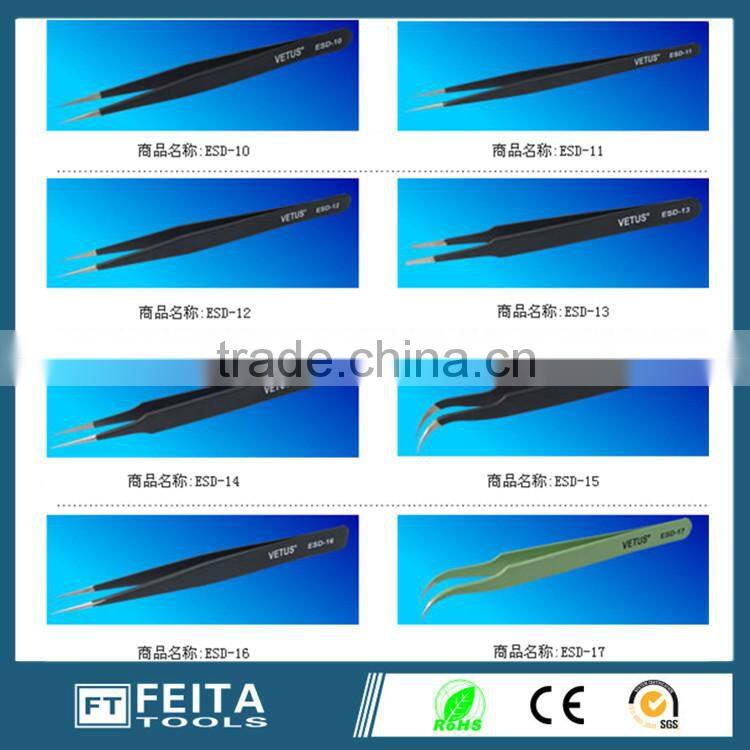 Cleaning tool ESD white Plastic tweezers /ESD Antistatic tweezers