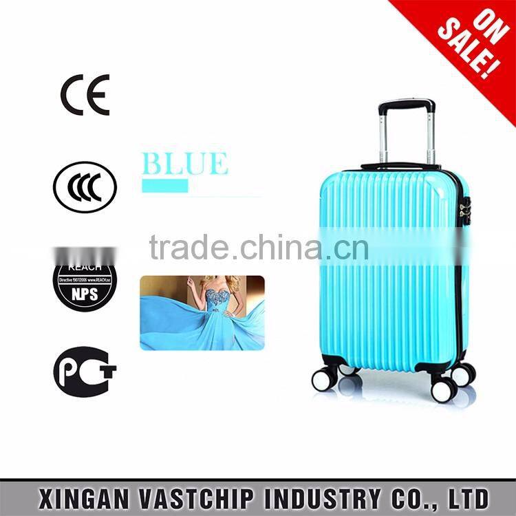 2016 unisex colorful abs hardshell for business school travel trolley luggage bag