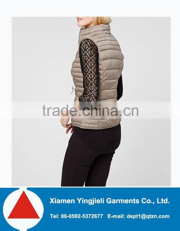Manufature quality 100%polyester warm keeper womens lightweight down filled vest jackets weight vest
