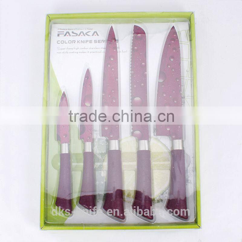 KP1403-U New Designed 5 inch Utility Color Coating non-stick knife