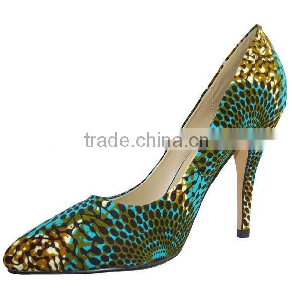 Latest cheap african wax print shoe and bag for women set