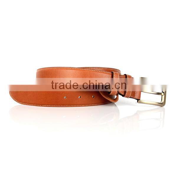 Fashion Brown Cowhide Leather Men's Soft Leather Belt