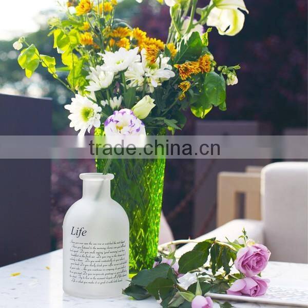 wholesale cheap small round colored frosting glass plant terrarium