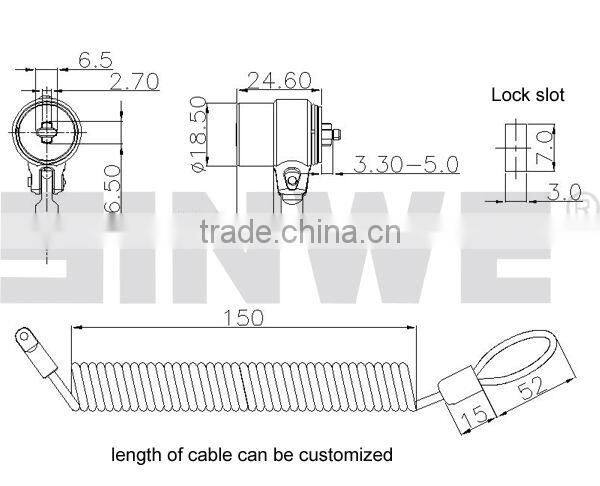 High security computer laptop spring coil lock