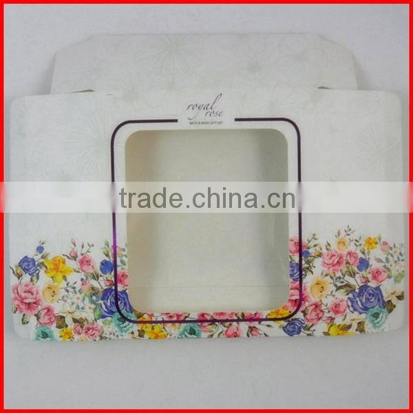 Clear Window Cosmetic Ivory Board Box Packing Wholesale