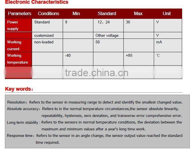 HCA526T Dual Axis digital Inclinometer slope sensor