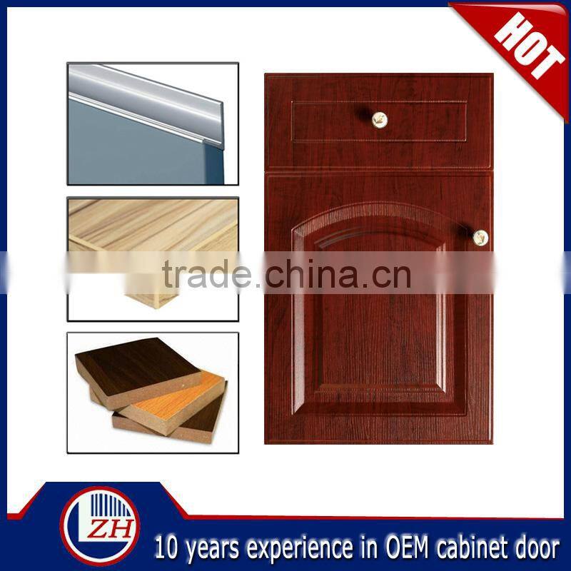 made in China high end pvc moulded kitchen cabinet door in matt surface
