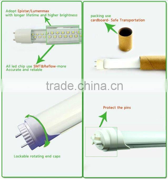 Electronic ballast compatible CE ROHS PSE t8 led tube Epistar chip