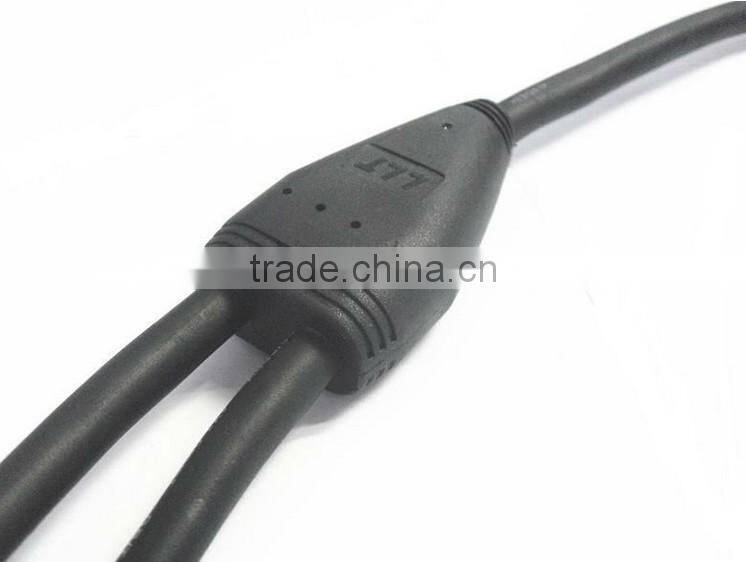 high quality nylon 2 outputs cable connector Y connector
