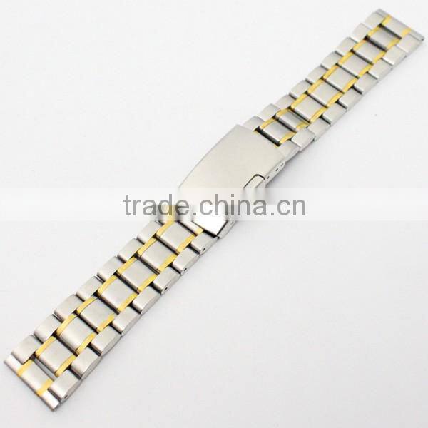 18mm 20mm 22mm 24mm butterfly buckle watch parts solid stainless steel band