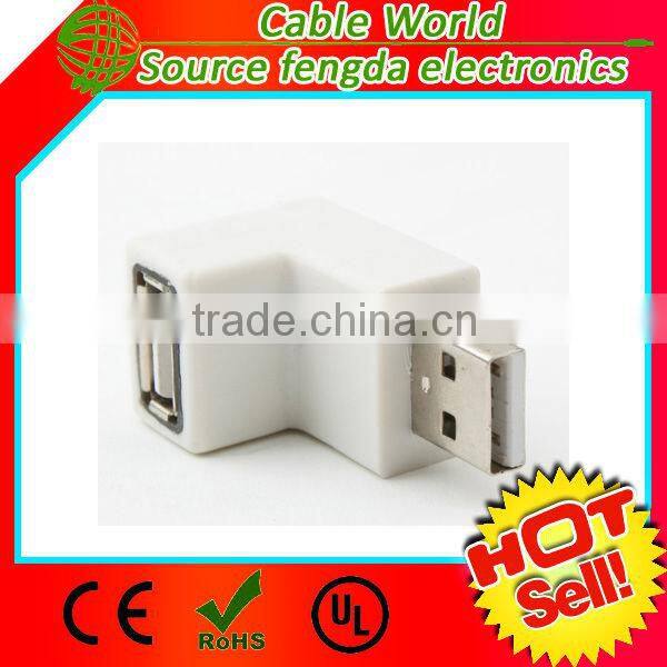 90 degree USB connector type A male to female connector/converter