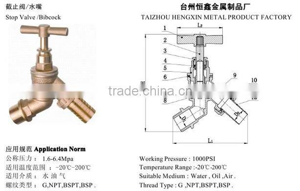 HX-2006 Brass stop cock valve