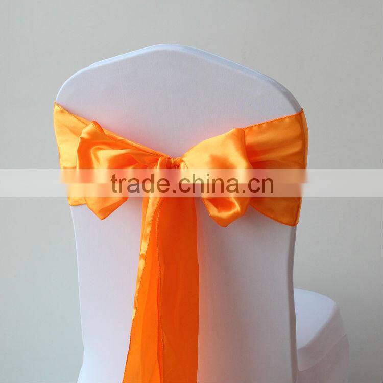Factory Sell Satin Chair Sash 18*275CM/Satin Chair Cover Sashes For Wedding and Banquet