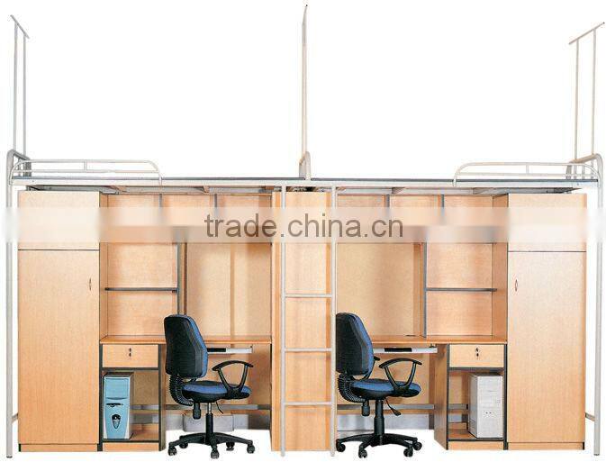 2012 HOT sale high qaulity steel school furniture/ bunk bed with locker