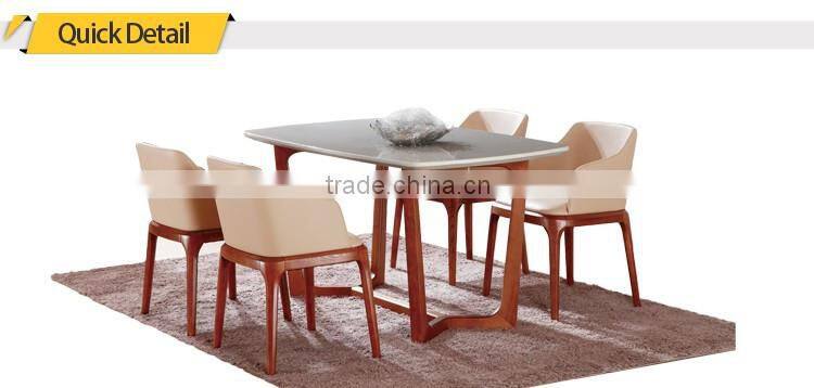 oval shape northern-european stylel ash sloid wood dinning table with black marble top