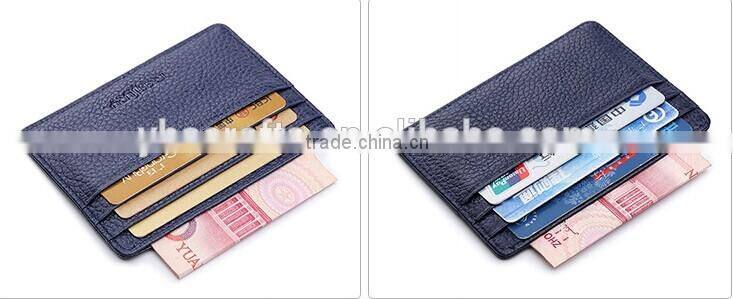 pu leather card holder wholesale with 7 solts