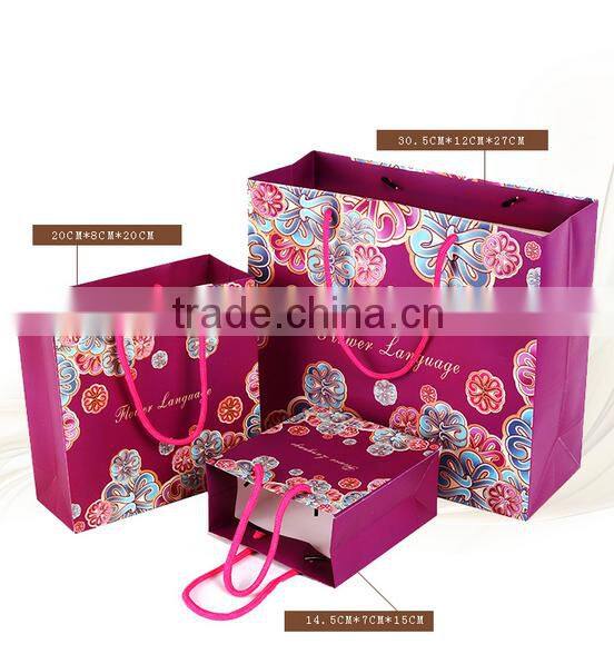 twisted Packaging bag/ white board shopping Bag /handle paper bag