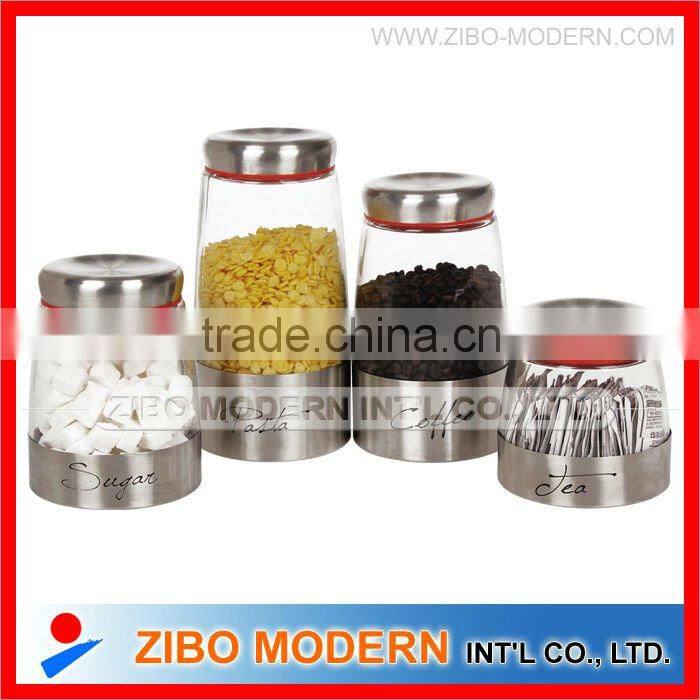 Glass jar wrapped with metal film