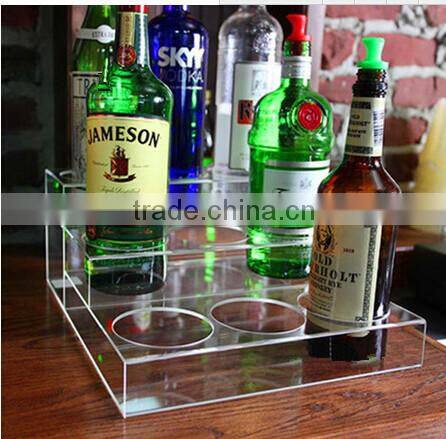 Double layer Acrylic wine bottle Rack with high quality