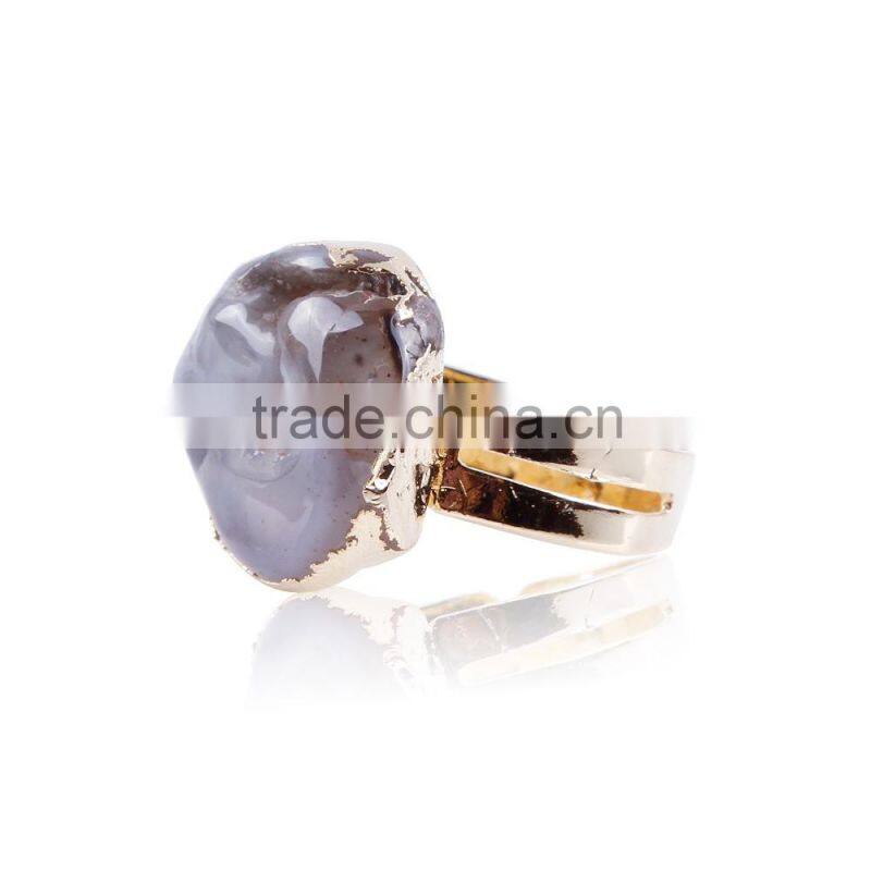 New design!!Natural Crystal Quartz Druzy Ring natural gemstone ring