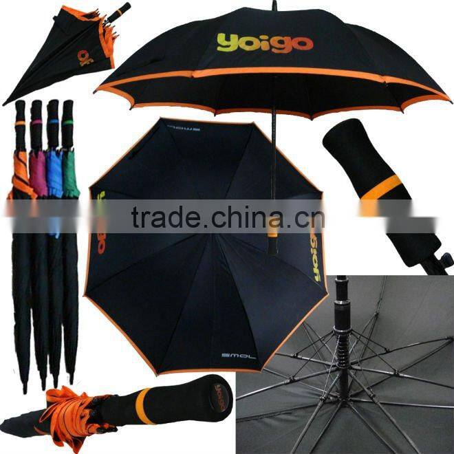 30" golf two layers umbrella with advertising