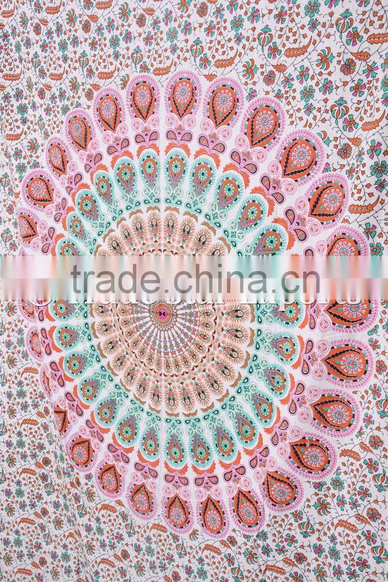 Bohemian Hippie Ethnic Cotton Mandala Wall Art Gypsy Psychedelic Home Decor Tapestry