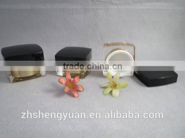 plastic cosmetics face cream empty jar