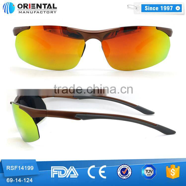 Aluminum Frame Mirror Lens Cycling and Surfing Sunglasses polarized sport