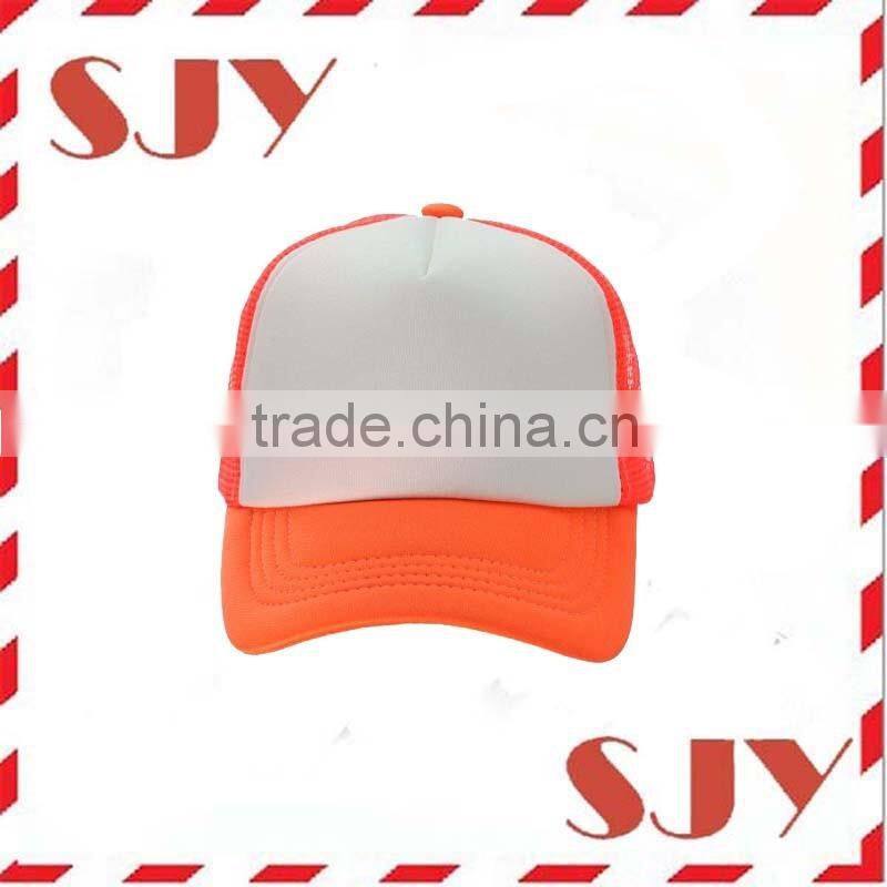 Various color cap 100%polyester sample free blank trucker cap