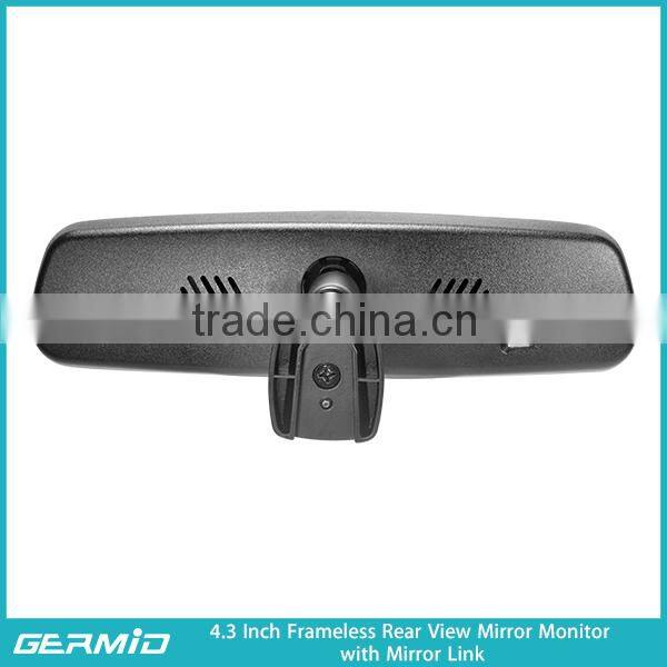 frameless mirror link rear view mirror monitor with TOUCH BUTTON and MIRROR LINK