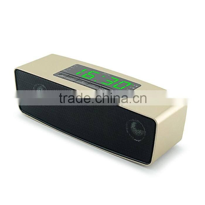 NFC Bluetooth Speaker with time clock FM radio Wireless mini Speaker bluetooth