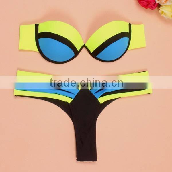 pure color conjoined sexy hot female bathing swimsuit