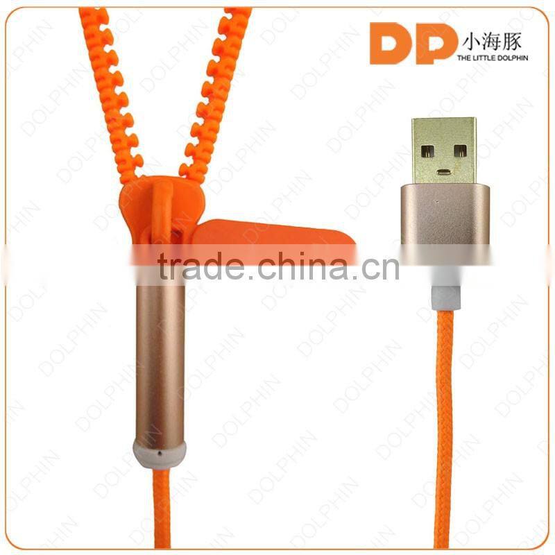 In ear music earphone with 3.5mm jack and zipper style new model high quality headphone for MP3 MP4
