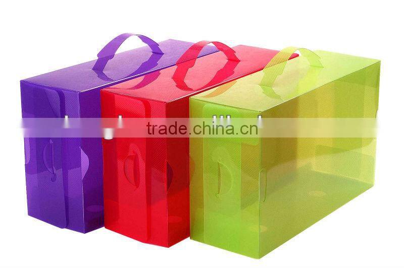 clear plastic packaging shoe box