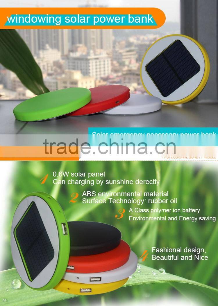 The hottest selling window stick solar mobile phone charger, waterproof rechargable mobile phone battery