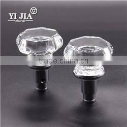 zinc alloy pink round glass pull knob door lock