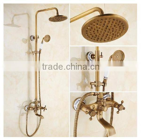 luxury wall mounted antique bathroom shower set
