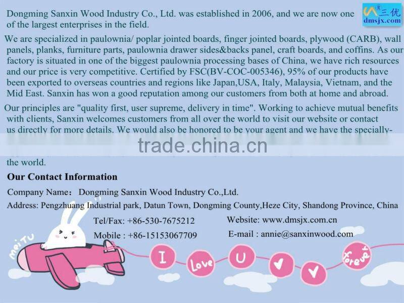 AB Grade Poplar plywood from China manufacturer